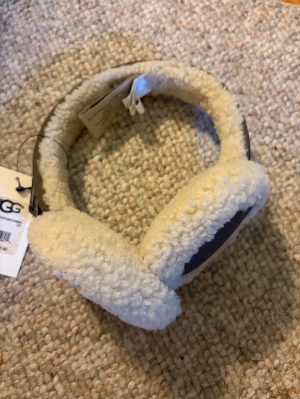 UGG Cream Sherpa-Lined Over-Ear Headphones
